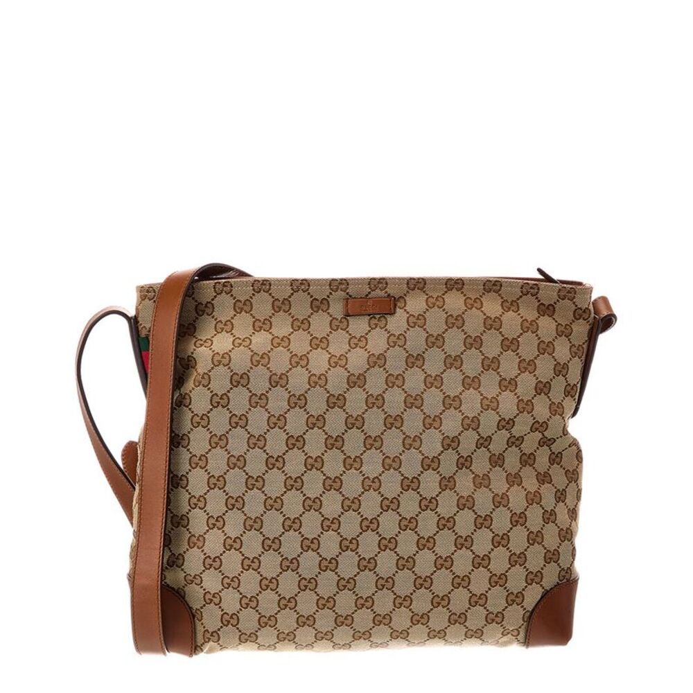 Gucci Neutral Canvas & Leather Crossbody (Authentic Pre-Loved)